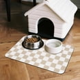 thumbnail image 4 of Checkered Cat Food Mat for Pet Dog Feeting Mats,Pet Feeding Mat for Floor Non-Slip Waterproof, Super Absorbent Cat Bowl Mat, Easy to Clean Eco-Friendly Durable Pet Placemat 24x16in, 4 of 8