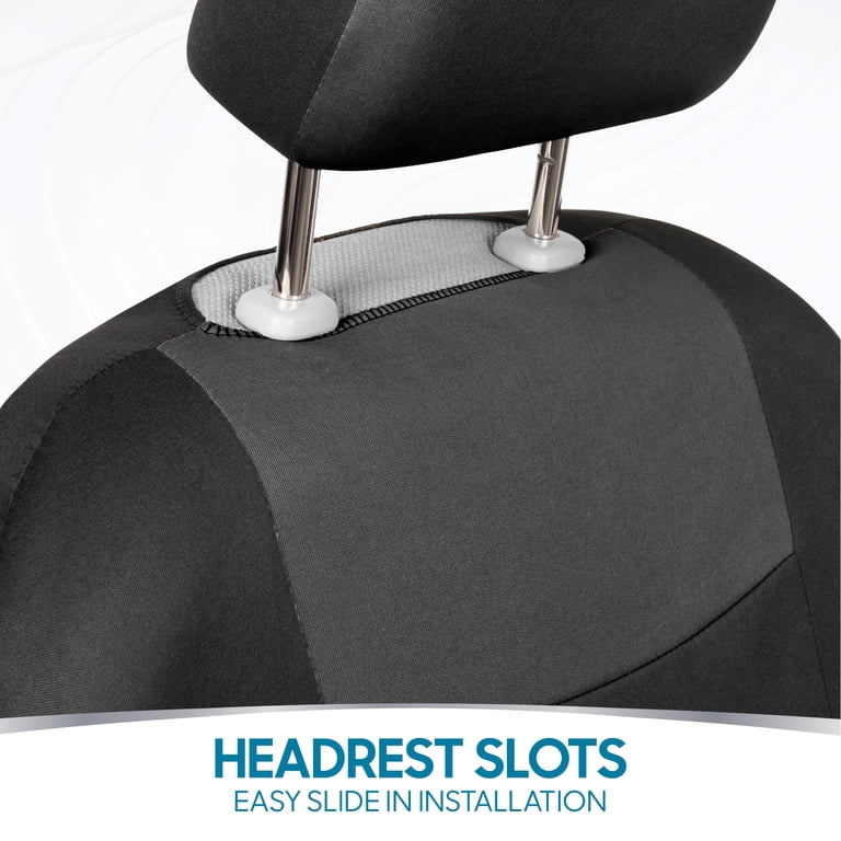 BDK PolyPro Front Seat Covers, Charcoal on Black photo 7