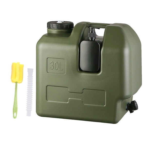 Jarra de agua para camping con grifo. Contenedor de agua versátil y portátil para senderismo, viajes por carretera, picnics y emergencias al 30 litros