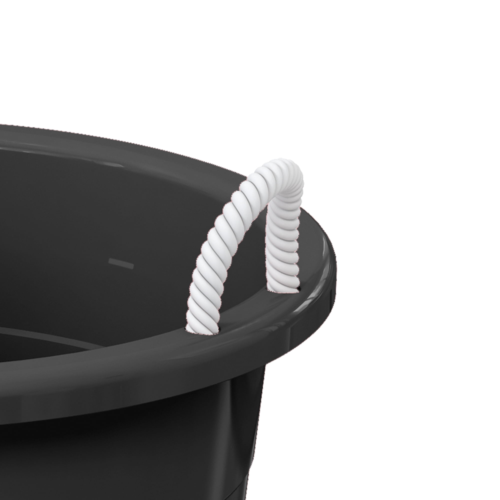 Life Story Gray Bucket With Rope Handles, 17-Gal.