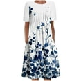 thumbnail image 2 of Robe Maxi avec Manches Robe d'Été Bohème à Manches Courtes Robe de Plage Robe Longueur Genou Robe à Manches Courtes en Liquidation, 2 of 5