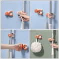 thumbnail image 2 of 3pcs Wall Hanging Mop Holder Wall Mount Broom Holder Adhesive Mop Holder with Hook for Home, 2 of 6