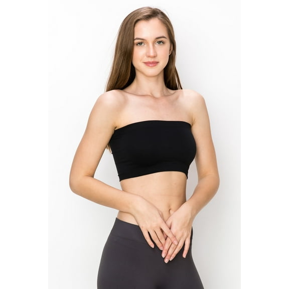 Kurve by Idea Seamless Mini Bandeau Strapless Tube Top Bra, Made in USA