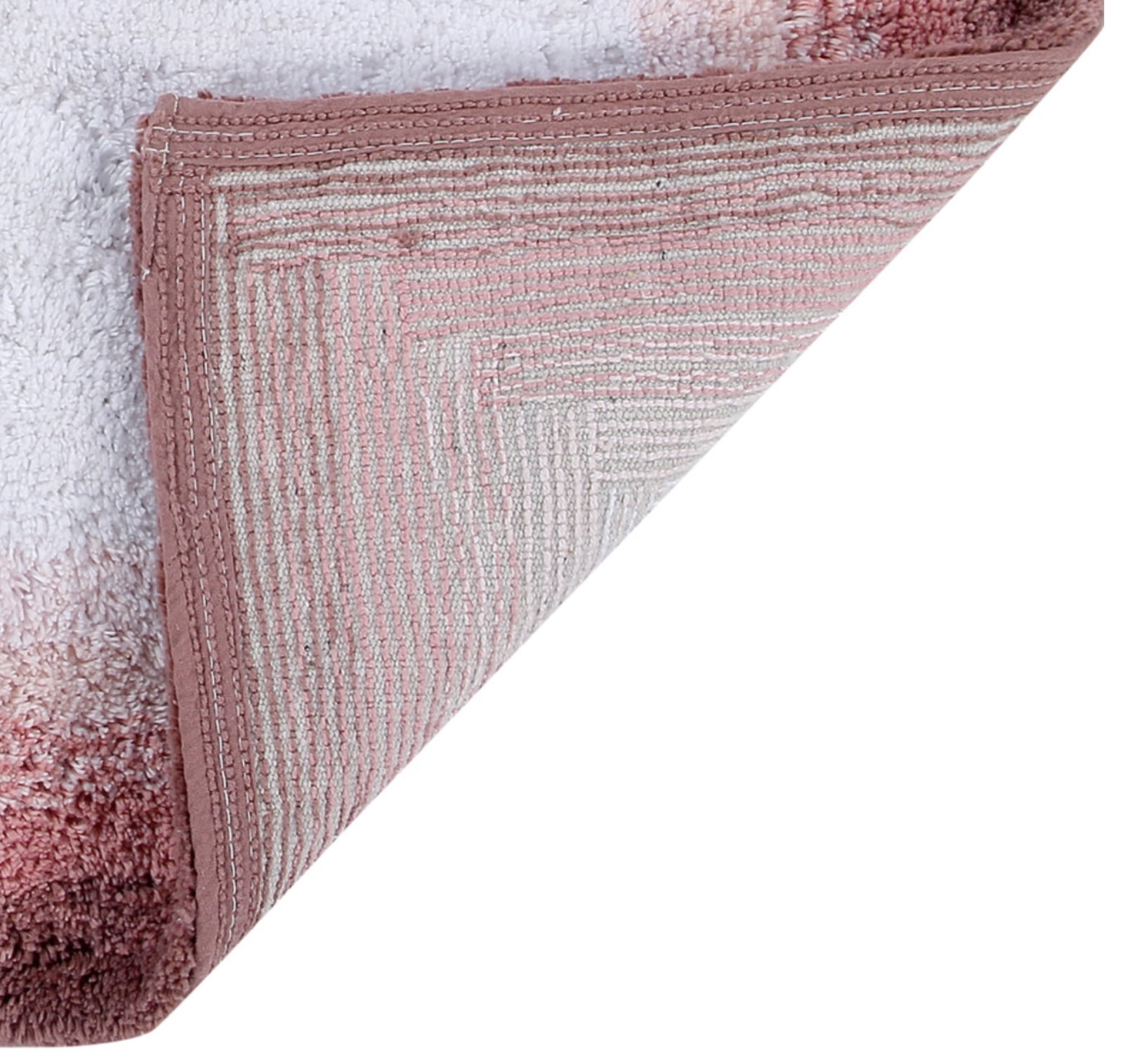 Better Trends 3 Piece Bathroom Rug Set, 100% Cotton, Extra Soft Tufted Bath Mat, Water Absorbent & Non Slip Bath Rug, (Rose) Torrent Collection