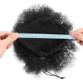thumbnail image 4 of BEMS-1 pieza peluca negra chenilla explota envoltura de pelo afro puff, 4 of 5