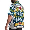 thumbnail image 3 of Christmas Font Men's Short Sleeve Beach Shirts Hawaiian Button Down Casual Summer Printed Unisex Top, 3 of 6