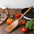 thumbnail image 2 of 2-Piece Wooden Spatula Set Nonstick Safe Heat Resistant Solid & Slotted Turner | Anti-scald Grip Easy Clean BPA Free | For Eggs Fish Sauté Veggies | Nonstick Pan Accessories for Daily Cooking, 2 of 8