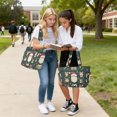 thumbnail image 5 of FORMRS Tote Bag for Women Quilted Large Capacity Travel Work Carry On Shoulder Handbag, Green Christmas, 5 of 7