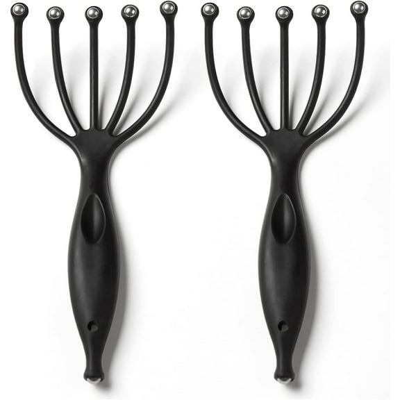 Scalp Massager - Protable Hand Held SPA Head Massager for Deep Relaxation & Stress Reduction Wet and Dry in The Office Home SPA (2-Pack)