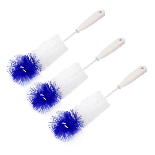Unique Bargains Plastic Coffee Cup Bottle Glass Mug Cleaning Brush 3 Pcs
