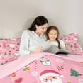 thumbnail image 4 of Castle Fairy Xmas Santa Claus Bedding Comforter Set 7-Piece for Children Teens,Merry Christmas King Bedding Sets,Happy New Year Ultra Soft Bed Sheets,Microfiber Bedroom Decor,Reversible, 4 of 8