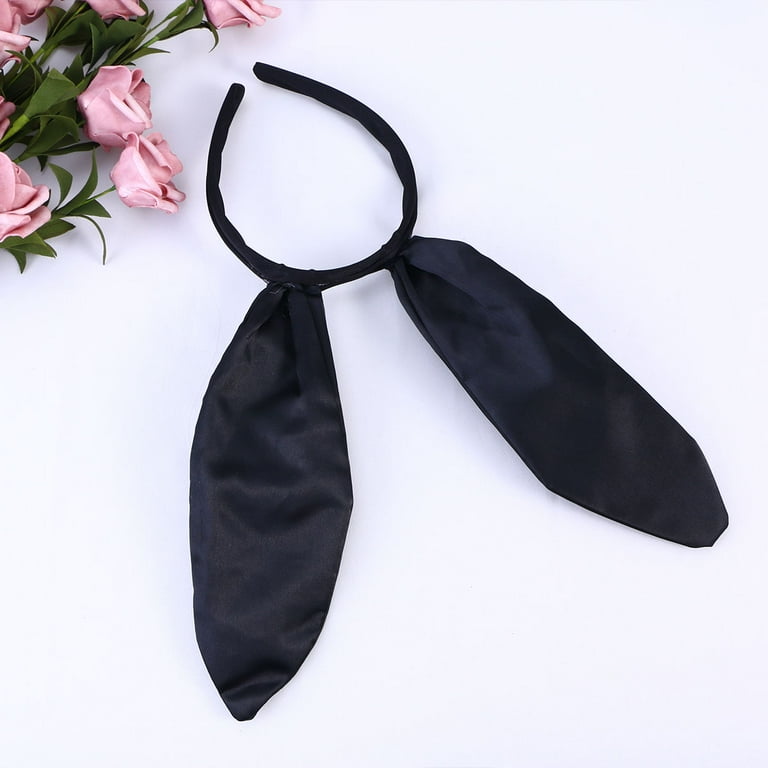 Raindrops 1Set Black Polyester Satin Bunny Ears for Women Cosplay and Masquerade Ball
