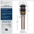 thumbnail image 3 of Lulani Aruba Stainless Steel 1-Handle Single Hole Bathroom Faucet with Drain Assembly - Gun Metal, 3 of 7