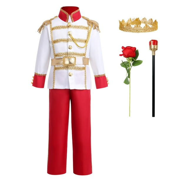 IDOPIP Boys Prince Charming Costume Prince Dress up Medieval Royal