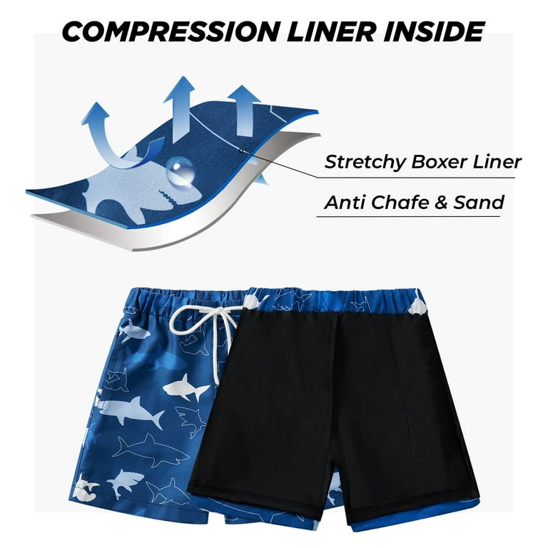 LUCOWEE Boys Swim Trunks with Boxer Brief Liner Compression Anti Chafe  Swimming Shorts Stretchy UPF Quick Dry Swimsuit : : Clothing,  Shoes 