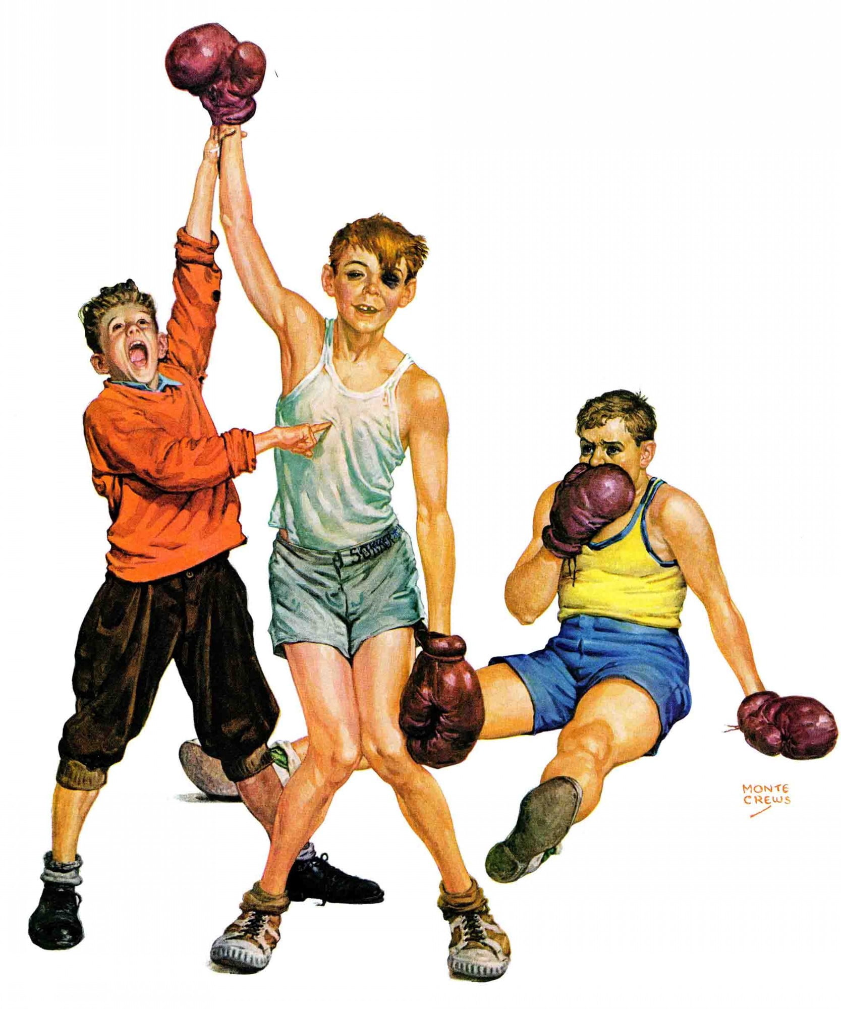 Marmont Hill Boxing Champ by Monte Crews Painting Print on Canvas