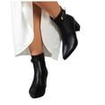 thumbnail image 5 of Taqqpue Women's Ankle Boots Pointed Toe Side Zip Slip On Mid Heel Comfortable Dress Booties for Women Size 5.5-10.5 Fashion Dress Shoes Fall Winter Footwear Casual Walking Daily Wear, 5 of 10