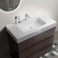 thumbnail image 3 of 36" Walnut Bathroom Vanity with Sink, Large Storage Freestanding Bathroom Vanity for Modern Bathroom, One-Piece White Sink Basin Without Drain and Faucet, Pre-assembled, 3 of 7
