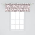 thumbnail image 2 of Alphabet Window Valance, Weathered Letters Words on the Plain Background Repetitive Pattern, Curtain Valance for Kitchen Bedroom with Rod Pocket, 54" X 18", Dark Maroon and White, by Ambesonne, 2 of 2