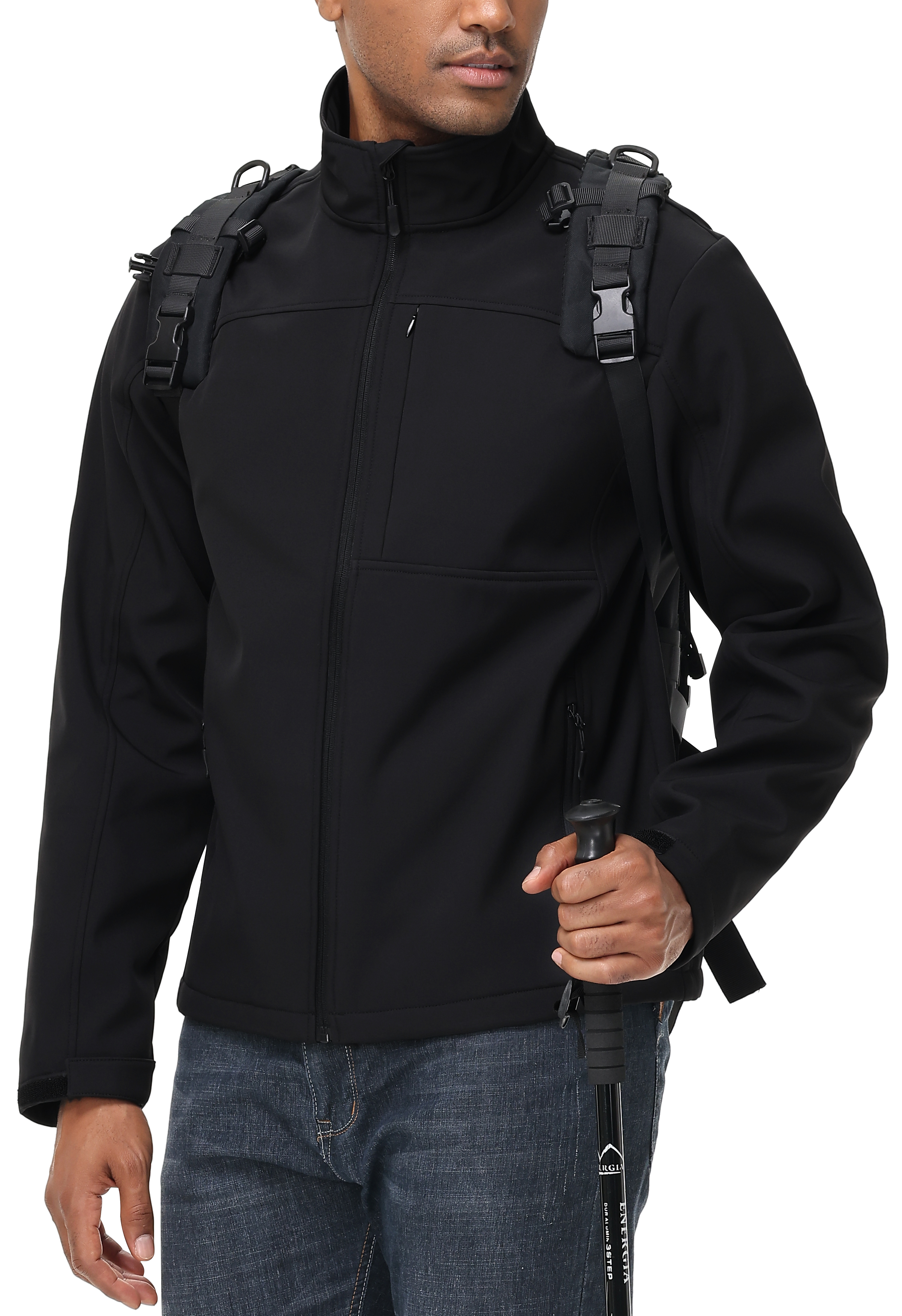 Muvtei Men's Fleece-Lined Softshell Windbreaker Jacket photo 2