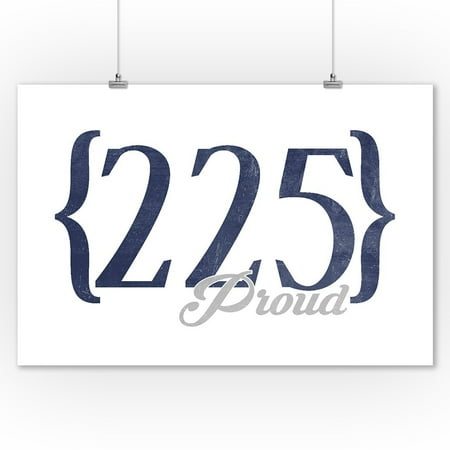 Baton Rouge Lantern - Baton Rouge, Louisiana - 225 Area Code (Blue) - Lantern Press Artwork (9x12 Art Print, Wall Decor Travel Poster)