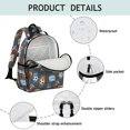 thumbnail image 4 of Football and Text Grey Pattern Cute School Backpack Bag for School with Padded Back and Adjustable Shoulder Straps 15.25"x11.5"x5.25", 4 of 5