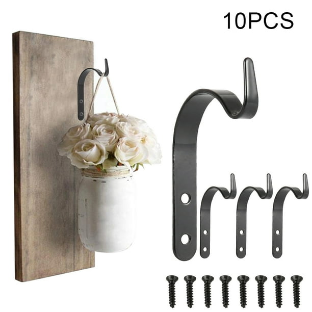Willstar 10pcs Hanging Baskets Brackets Hooks Outdoor Garden Plant