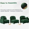 thumbnail image 6 of Modular Sectional Sofa with Ottoman, Green Chenille Fabric, Tufted Backrest, High-Resilience Foam for Living Room and Apartment, 6 of 6