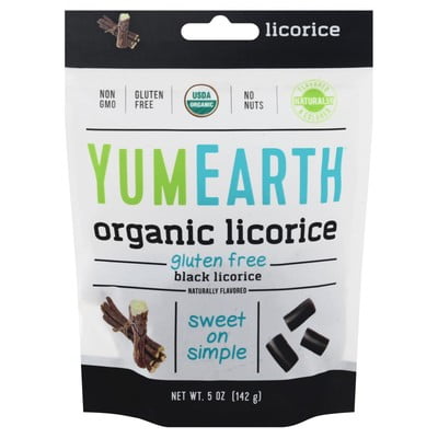 YumEarth Organic Black Licorice 5 oz (Pack of 6)