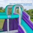 thumbnail image 3 of Sunny & Fun Bounce-a-Round Outdoor, Child Inflatable Water Slide Park with Bounce House - Purple, 3 of 6