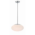 thumbnail image 6 of 56894-CH-WG Craftmade Lighting Gaze - 1 Light Pendant In Contemporary Style-8 Inches Tall and 14 Inches Wide-Chrome Finish-Frost White Glass Color, 6 of 6