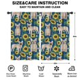 thumbnail image 2 of Blackout Kids Curtains,French Bulldog Sunflowers Floral Childrens Insulated Curtains Set Of 2,Bedroom Essentials,Toddler Room Decor 52x84in(132x213cm), 2 of 4