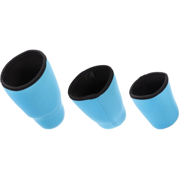 ETEREAUTY 3Pcs Adjustable Blue Bottle Sleeve Reusable Cup Covers Heat Resistant for Hot Drinks