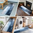 thumbnail image 5 of Blue Color Block Washable Area Rug 2x6 Abstract Shabby Modern Art Low-Profile Area Rugs with Non Slip Backing Indoor Floor Carpet for Entrance Living Room Bedroom Home Office, 5 of 9
