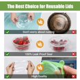 thumbnail image 4 of Silicone Stretch Lids for Food Storage in Fridge, Reusable Elastic Bowl Covers for Cup, Cans, Jars, Round & Rectangle Container, Food Grade Silicone Microwave Food Cover, Heat-Resistant, Transparent, 4 of 8