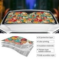 thumbnail image 3 of Yiaed Funny Owl Bird Print Car Windshield Sunshade Front Auto Car Front Window Sun Shade Foldable Sun Visor Shield Cover Auto Accessories for Sedan SUV Truck-Small, 3 of 5