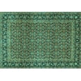 thumbnail image 1 of Ahgly Company Machine Washable Indoor Rectangle Persian Turquoise Blue Traditional Area Rugs, 2' x 3', 1 of 4