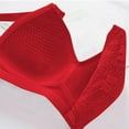 thumbnail image 5 of Loopsun Womens Bras Plus Size, Bras for Women, Woman's Embroidery Fashion Thin Breathable Back Buckle Bra without Steel Rim Red M, 5 of 5