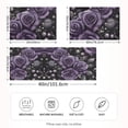 thumbnail image 2 of Yayeee Pillowcase Standard Size Set of 2 Satin Wrinkle Resistant Pillow Case, Purple Roses, 2 of 8