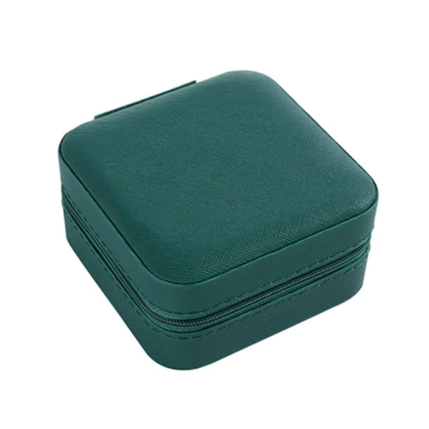 Caja de joyería Mini soporte caja de almacenamiento de joyería para pendientes anillos pulsera Verde Yinane Estuche organizador de joyas.