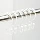 thumbnail image 1 of Ganchos para cortina de ducha, ganchos de ducha de doble deslizamiento de metal duradero para cortinas de barras de ducha de baño, juego de 12 ganchos - blanco, 1 of 5
