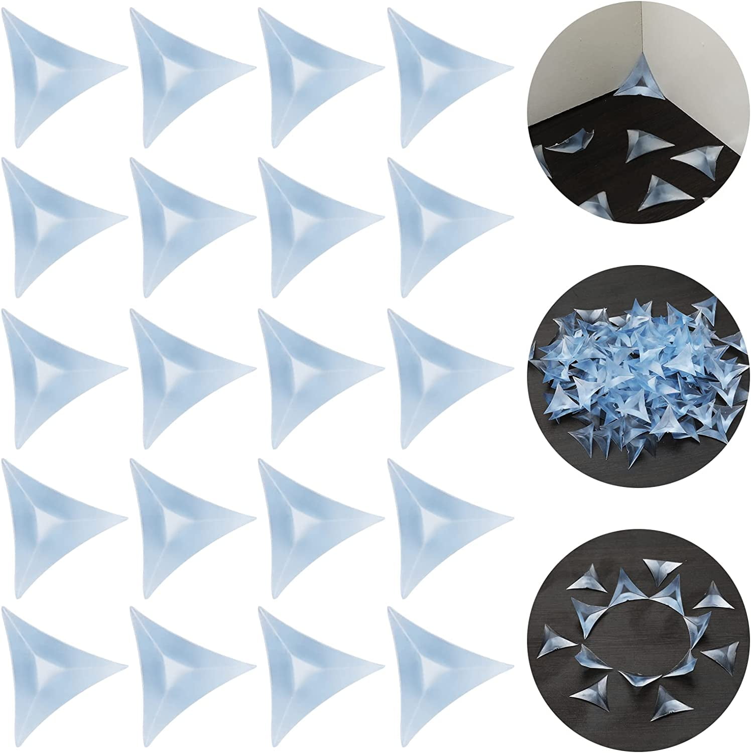 Happon 300 Pack Clear Stair Inside Corner Dust Guards Decorative