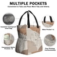 thumbnail image 3 of Boho Bohemian Art Drawstring Lunch Bag Women - Drawstring Lunch Bag Insulated for Work Office - Stain-Resistant Large Lunchbags for Women with Multi-Pockets, 3 of 6