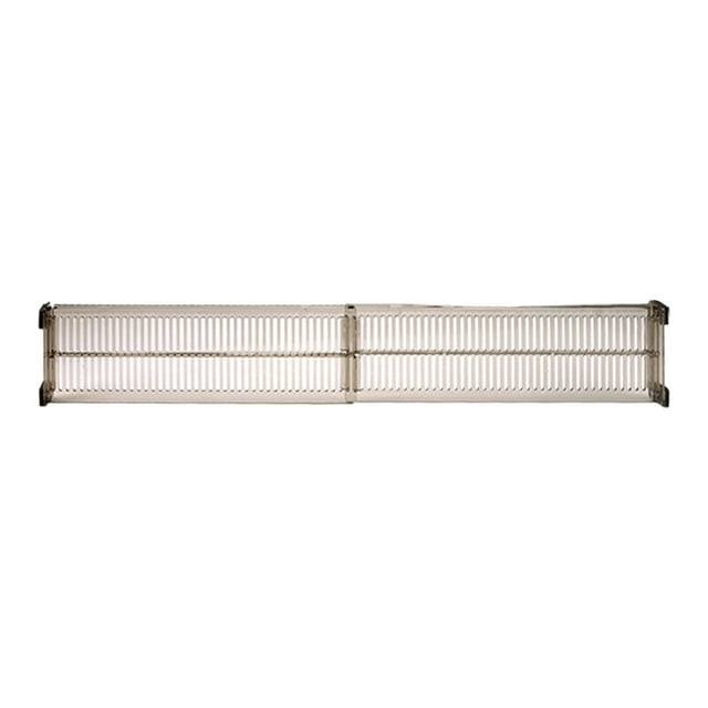Organizador de cajones expandible de plástico transparente (2 unidades), con compartimentos horizontales y verticales ajustables para ropa interior, calcetines y cosméticos. Rkxzt