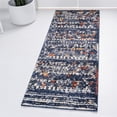 thumbnail image 2 of Unique Loom 3148413 2 ft. 2 in. x 6 ft. Atlas Morocco Runner Rug, Navy Blue, 2 of 2
