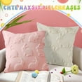 thumbnail image 3 of PayUSD Easter Pillow Covers 18x18 inch Set of 2 Easter Soft Plush Faux Fur Jacquard Throw Pillows for Bedroom Sofa Couch Chair Holiday Festivals Home Decor Easter Rabbit and Eggs, 3 of 7
