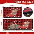 thumbnail image 2 of Buffalo Plaid Red Truck Christmas Kitchen Rugs 2 PCS, Merry Christmas Kitchen Rug, Non Skid Washable Soft Comfort Kitchen Rugs Set (17"x47"+17"x30",Merry Christmas), 2 of 6