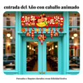 thumbnail image 3 of Abbraccia Pareados de temporada, caballo de dibujos animados, decoración festiva de puerta, jardín de infancia, fortuna, ambiente de Año Nuevo, 3 of 6