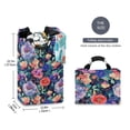 thumbnail image 2 of Yayeee Freestanding Laundry Hamper with Handle Collapsible Large Storage Basket for Clothes, Puprle Ethereal Floral Harmony, 2 of 7