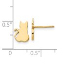 thumbnail image 2 of 14K Yellow Gold Cat Earrings, 2 of 2